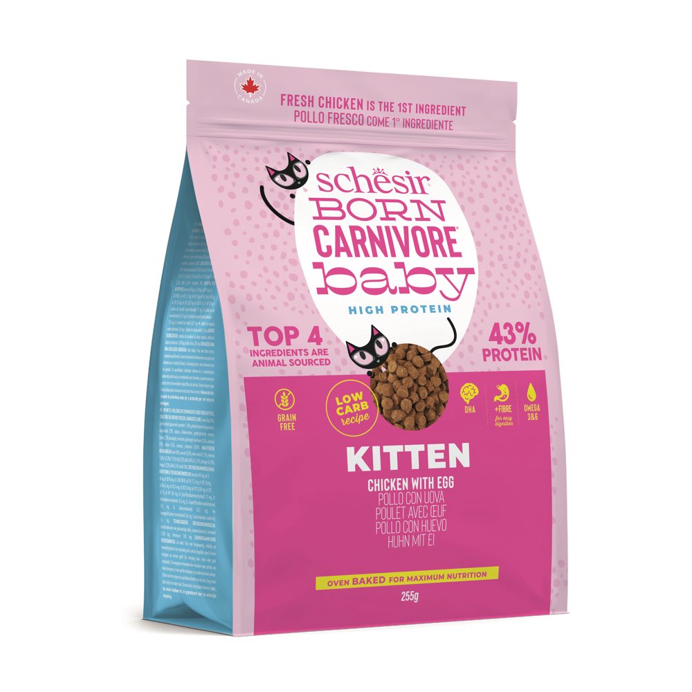 TRIAL SPECIAL UP TO $6 OFF: Schesir Born Carnivore Oven Baked Dry Cat Food 255g