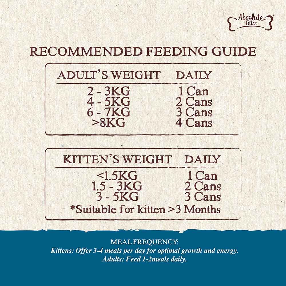 Absolute Bites Wild Age Chicken Complete & Balanced Diet Canned Cat Food 80g - Box of 6