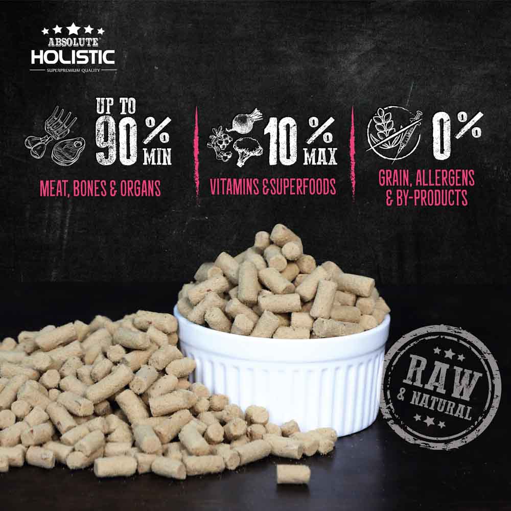 Absolute Holistic Raw in the Bag Rabbit Bites Complete Freeze Dried Dog Food 14oz