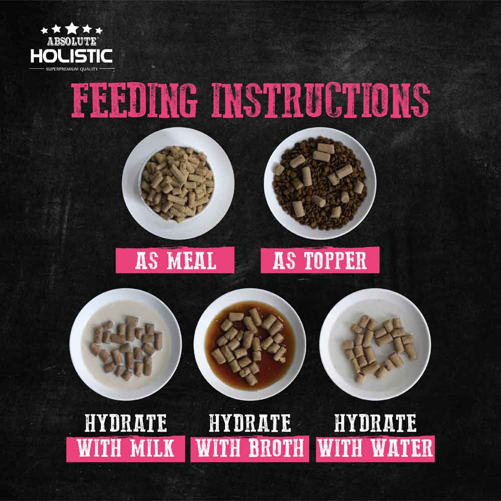 Absolute Holistic Raw in the Bag Pork Bites Complete Freeze Dried Dog Food 14oz