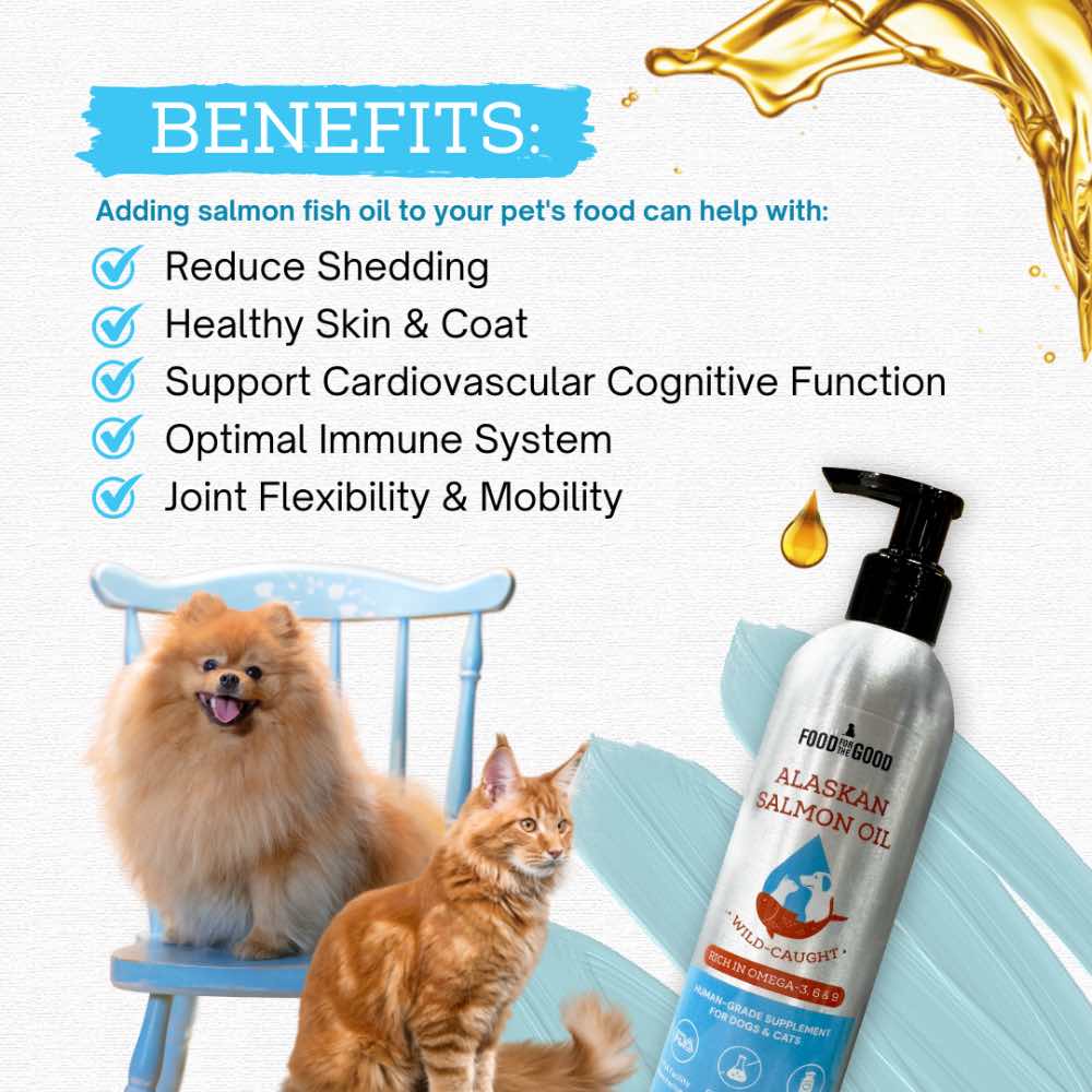 25% OFF: Food For The Good Alaskan Salmon Oil Supplement For Cats & Dogs 250ml