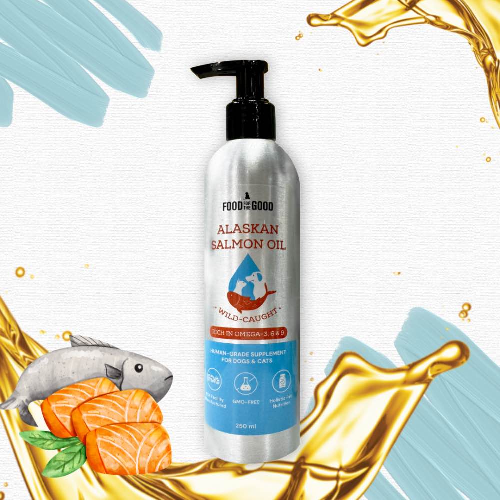 25% OFF: Food For The Good Alaskan Salmon Oil Supplement For Cats & Dogs 250ml