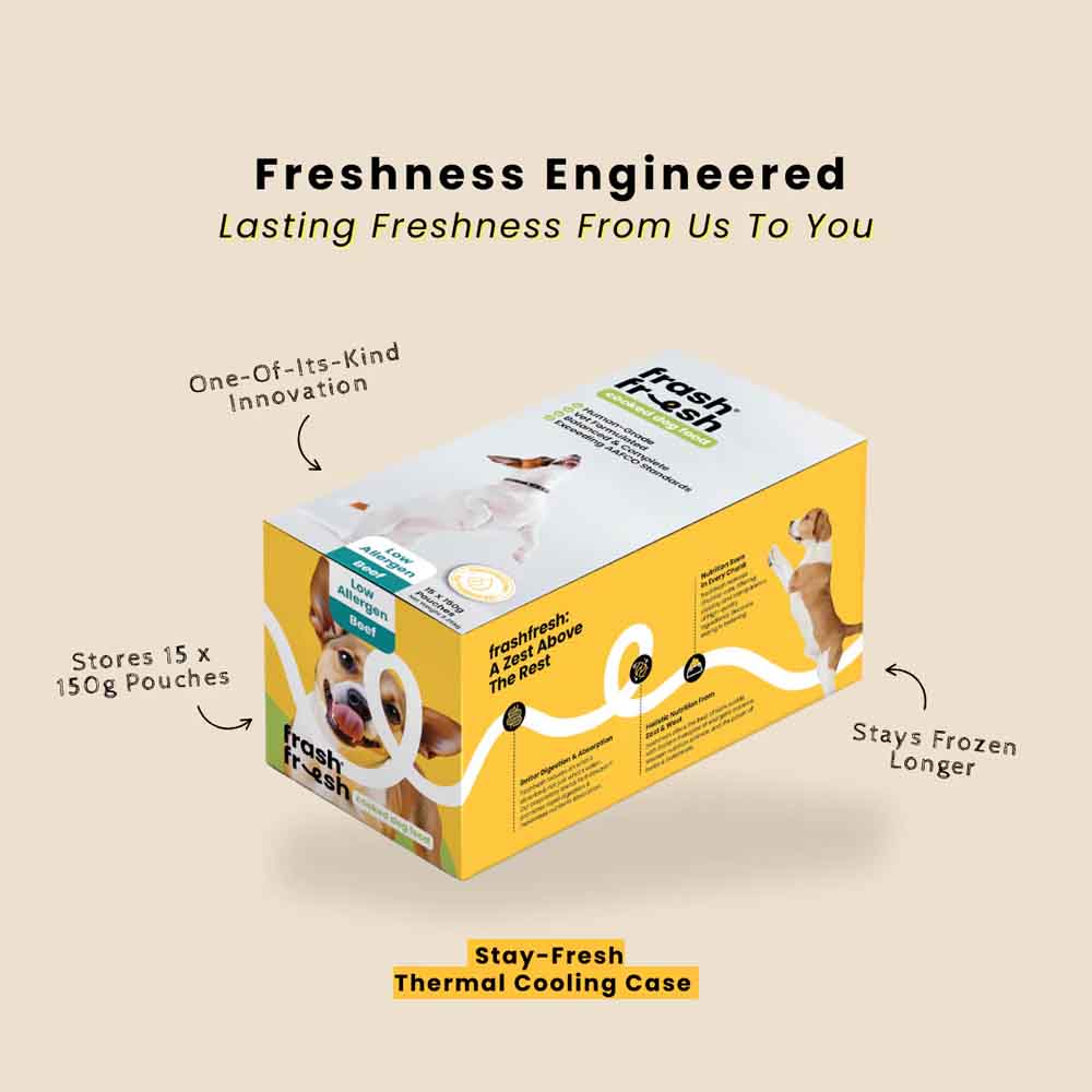frashfresh Cooked Beef NutriAbsorb Frozen Dog Food 2.25kg