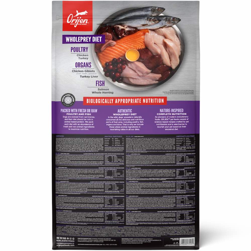 ORIJEN Adult Large Breed Grain-Free Dry Dog Food 11.4kg