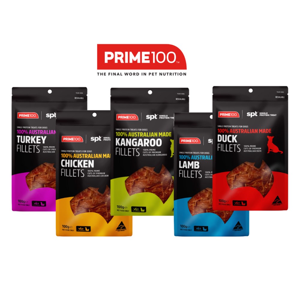 Prime100 Single Protein Duck Fillets Air Dried Dog Treats 100g