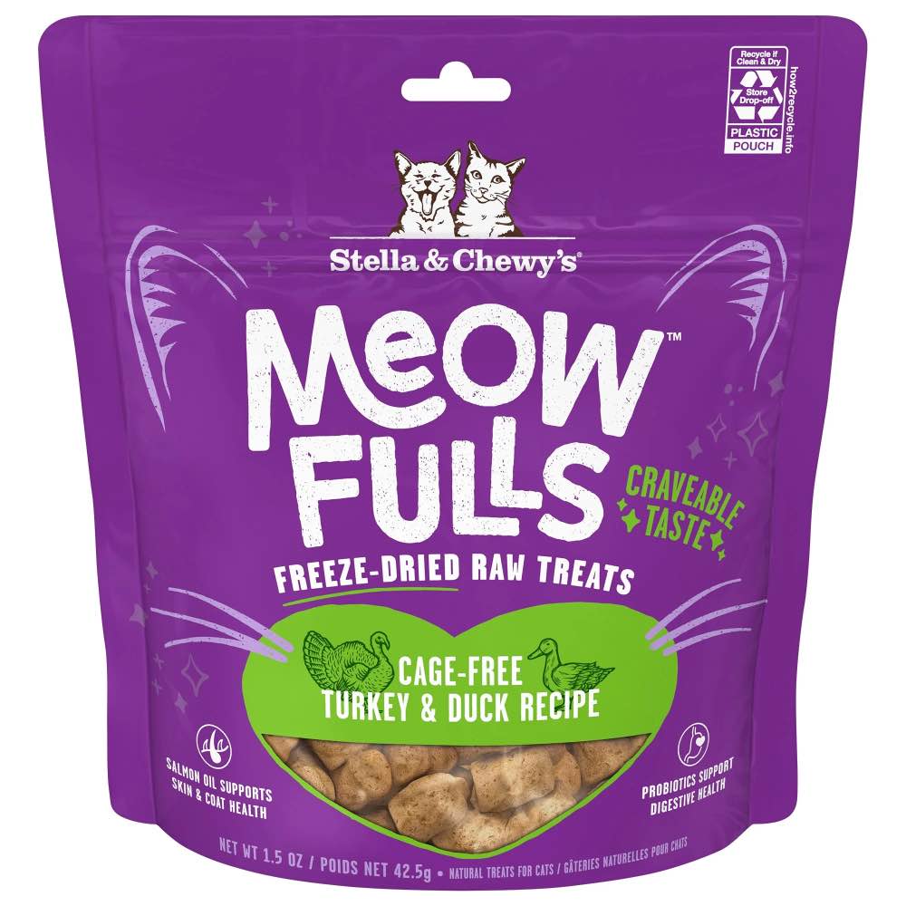 Stella & Chewy??s Meowfulls Turkey & Duck Recipe Freeze-Dried Cat Treats 1.5oz